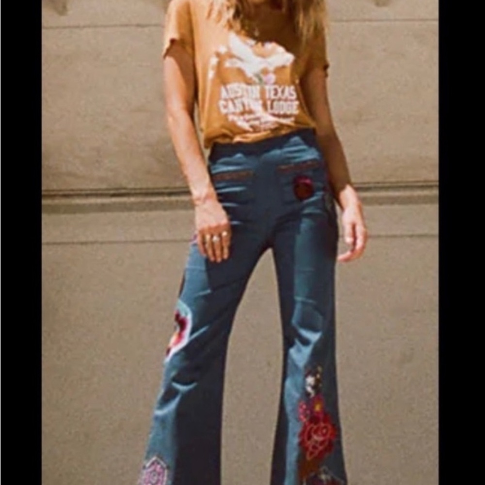 Embroidered Spell Flower Child RARE XL - Picture 3 of 6